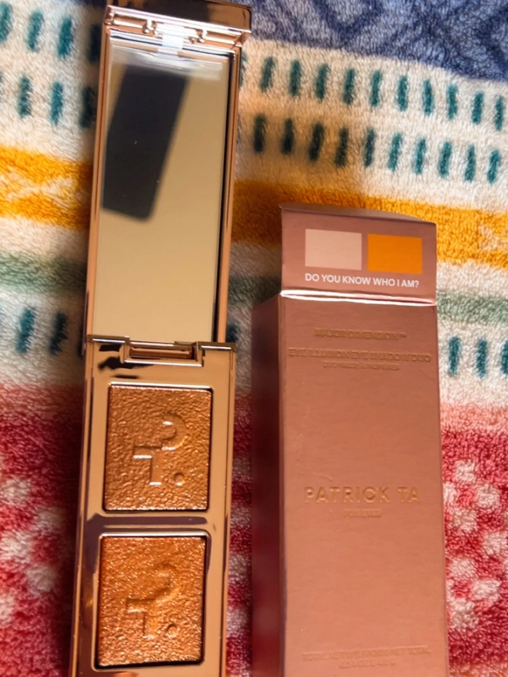 Patrick Ta Metallic Eyeshadow Duo — Warm Gold & Copper